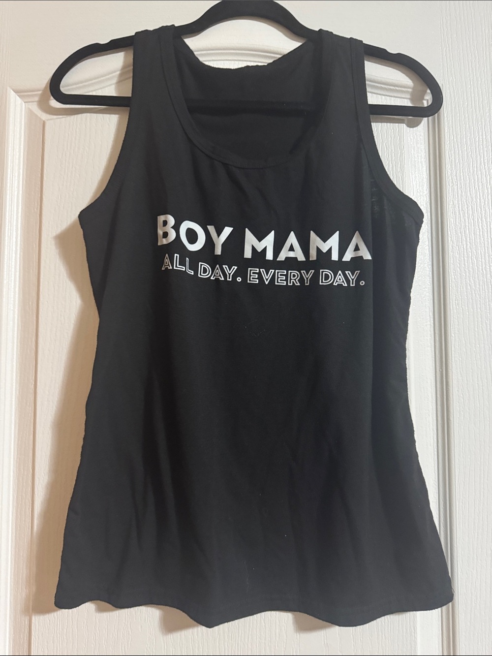 BOY MAMA Black Tank Top